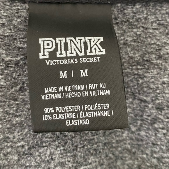 PINK Victoria’s Secret Women’s Gray Half Zip Sweatshirt. Size:M Great Condition - Picture 2 of 7